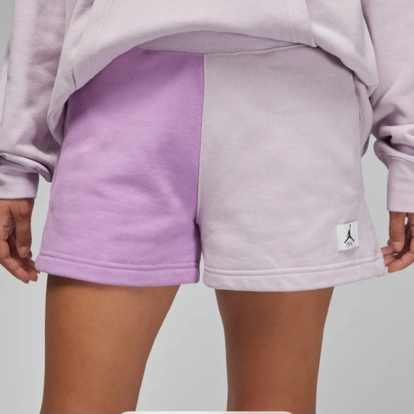 Jordan Pants - Womens Jordan Flight Fleece Shorts 'Violet Shock'